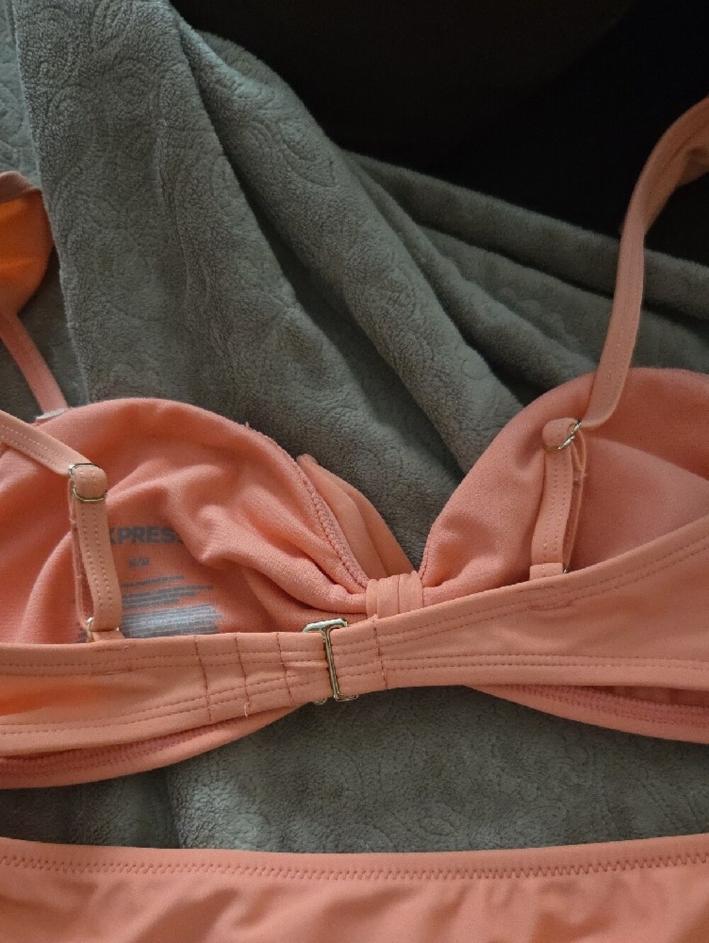 Express Coral Ruffle Bikini Set - Picture 4 of 9